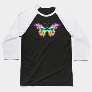 Colourful Butterfly Baseball T-Shirt